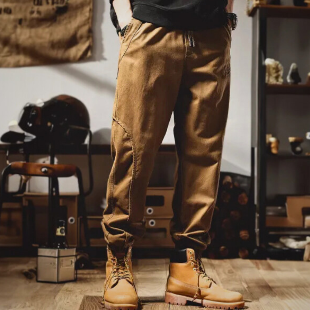 Classic utility relaxed cargo trousers for men | Aaron -5