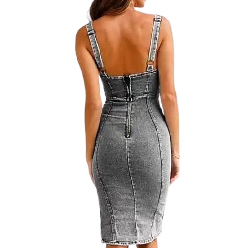 Classic elegant feminine midi dress for women | TATIANA -4
