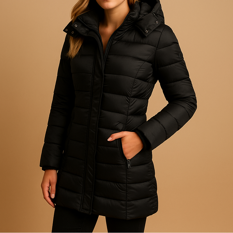 Classic warm insulated coat for women | Elize -1