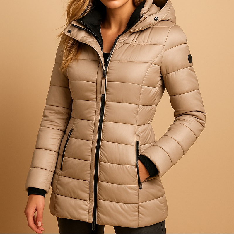Classic warm insulated coat for women | Elize -3