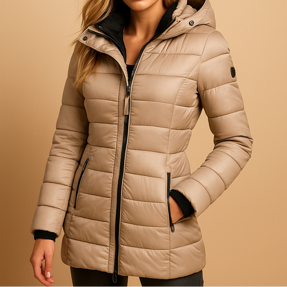 Classic warm insulated coat for women | Elize -3
