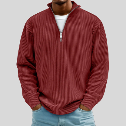 Classic knit ribbed jumper for men | Caelum -8
