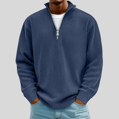 Classic knit ribbed jumper for men | Caelum -7