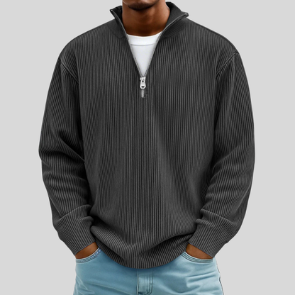 Classic knit ribbed jumper for men | Caelum -6