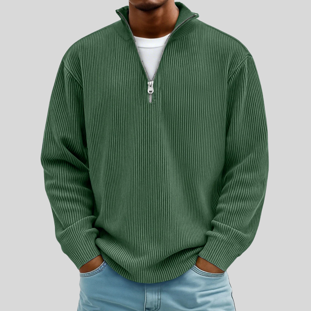 Classic knit ribbed jumper for men | Caelum -5