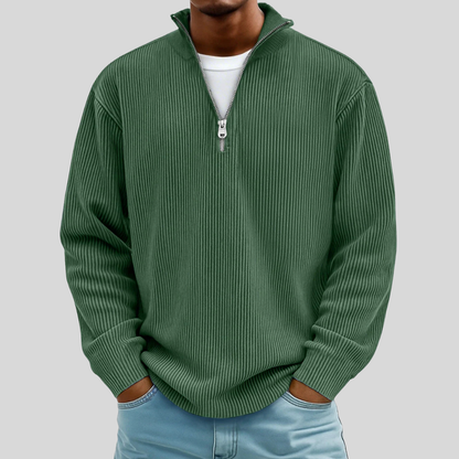Classic knit ribbed jumper for men | Caelum -5
