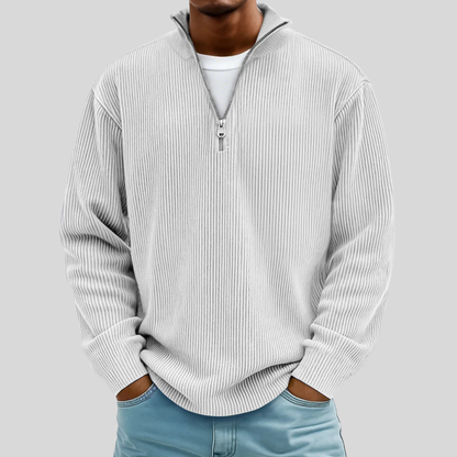 Classic knit ribbed jumper for men | Caelum -3