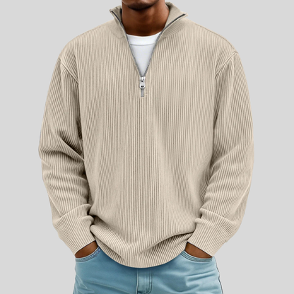 Classic knit ribbed jumper for men | Caelum -2
