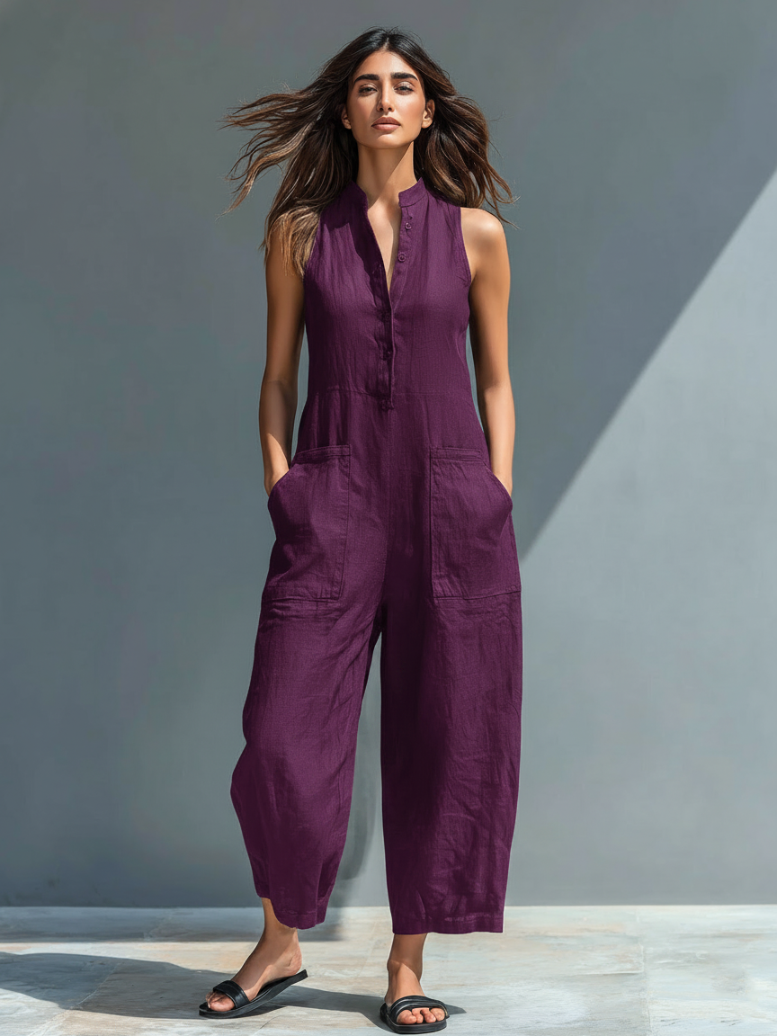 Elegant feminine relaxed jumpsuit for women -5