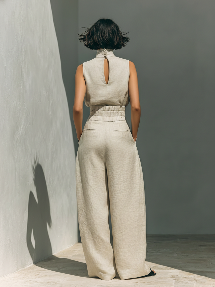 Smart tailored relaxed trousers for women -2