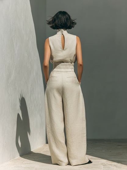 Smart tailored relaxed trousers for women -2