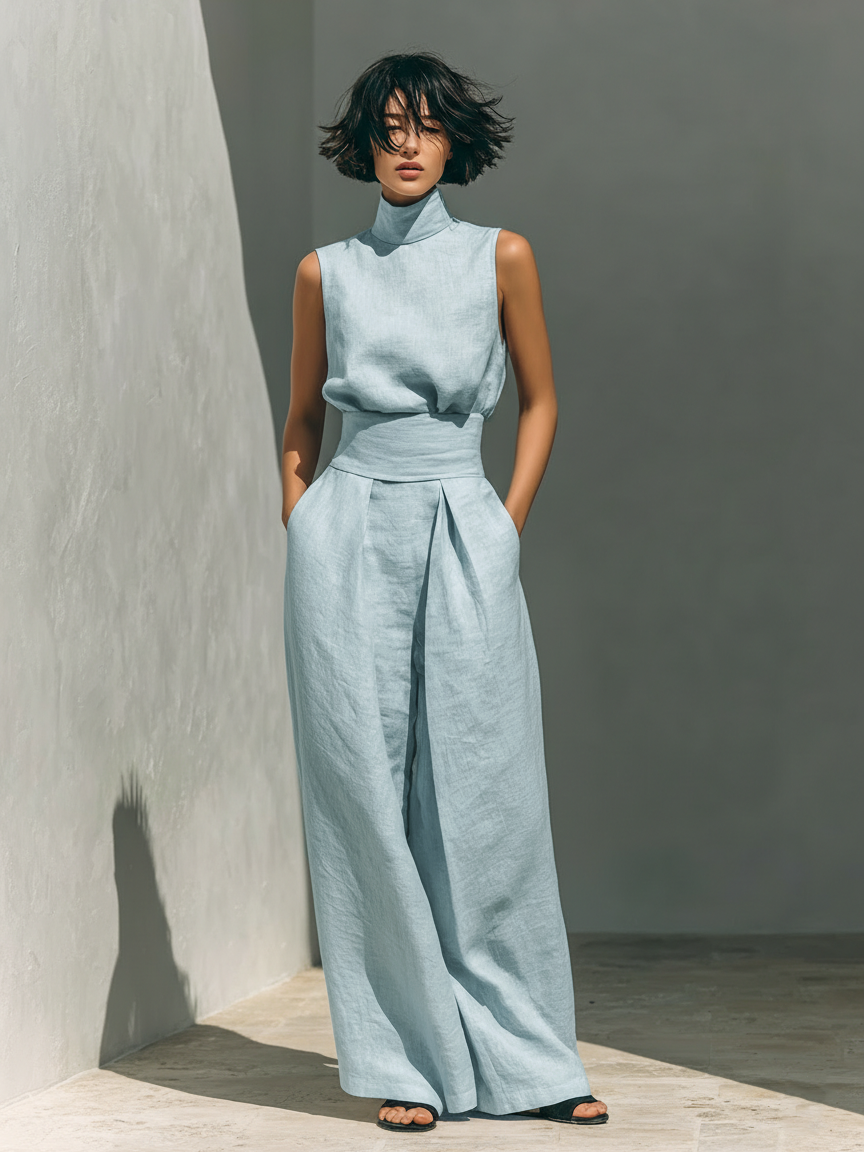 Smart tailored relaxed trousers for women -4