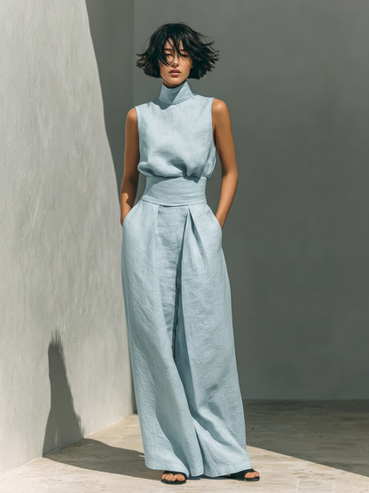 Smart tailored relaxed trousers for women -4