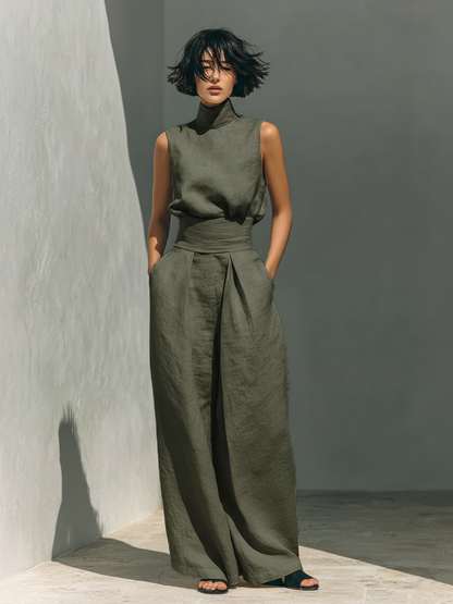 Smart tailored relaxed trousers for women -3