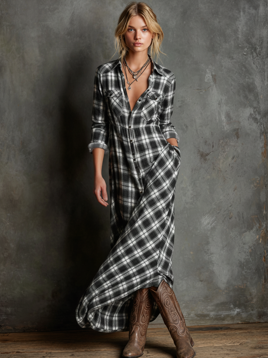 Elegant everyday relaxed maxi dress for women -5
