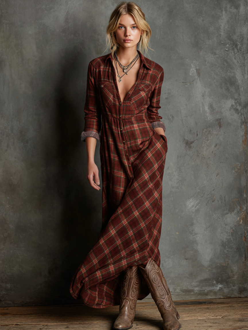 Elegant everyday relaxed maxi dress for women -3