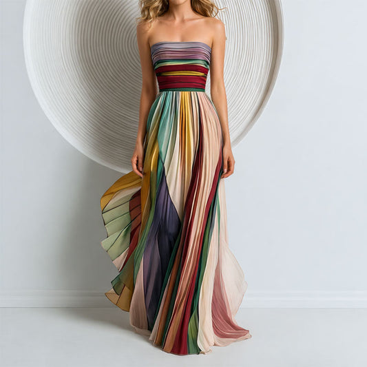 Flowy everyday relaxed maxi dress for women | Valoria -1