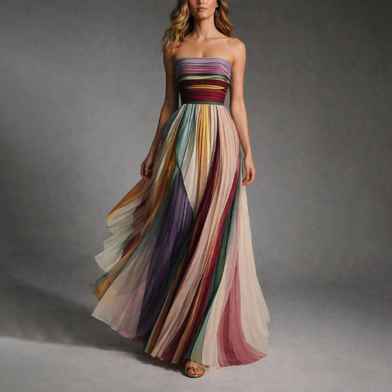 Flowy everyday relaxed maxi dress for women | Valoria -3