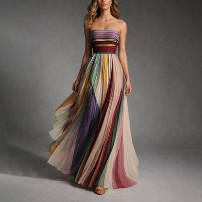 Flowy everyday relaxed maxi dress for women | Valoria -3
