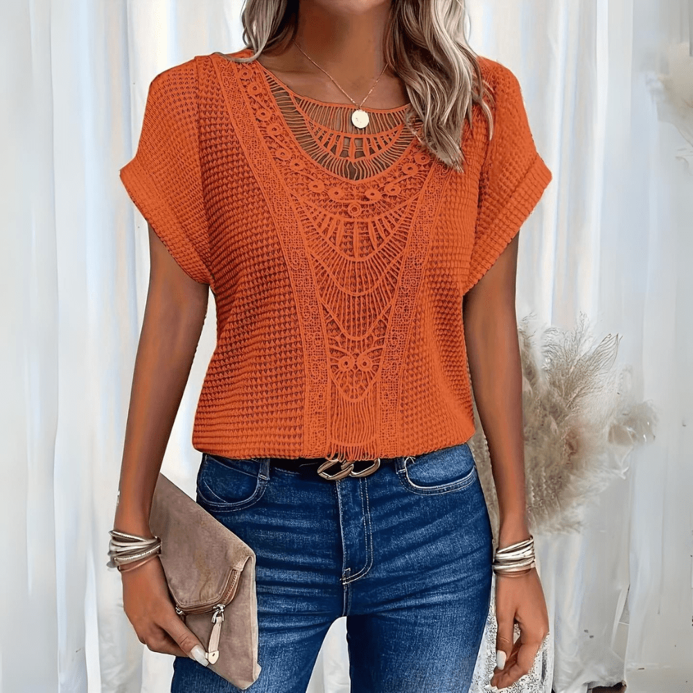 Refined everyday relaxed top for women | Simone -4