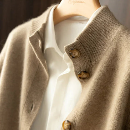 Classic longline ribbed cardigan for women | Arlina -2