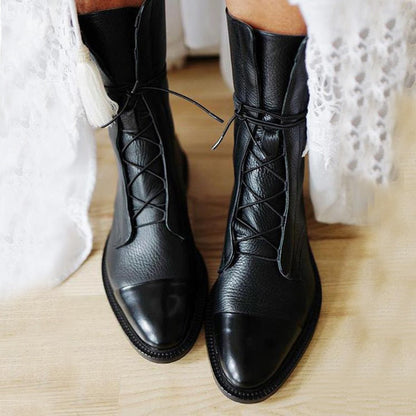 Classic rugged leather boots for women | Hilda -2