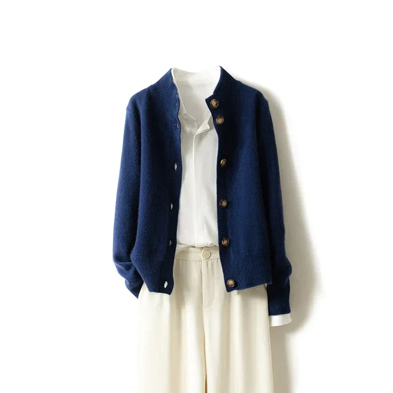 Classic longline ribbed cardigan for women | Arlina -5