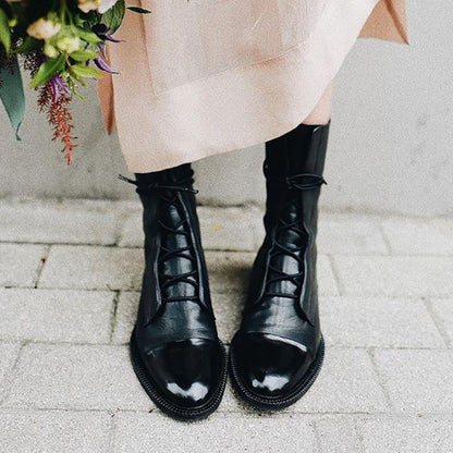 Classic rugged leather boots for women | Hilda -6
