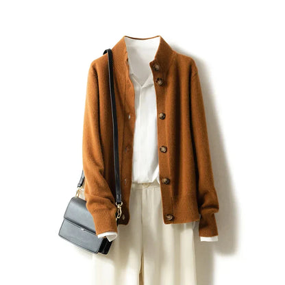 Classic longline ribbed cardigan for women | Arlina -4