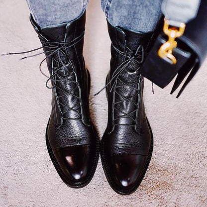 Classic rugged leather boots for women | Hilda -5