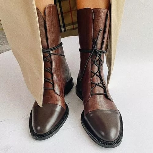Classic rugged leather boots for women | Hilda -11