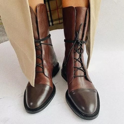 Classic rugged leather boots for women | Hilda -11