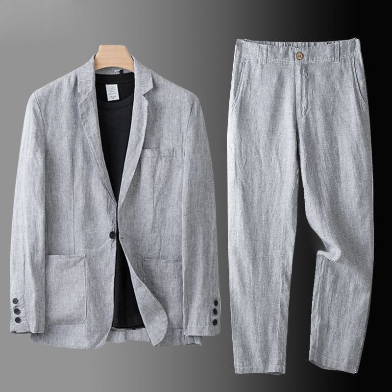Refined smart structured suit set for men | Sandro -1