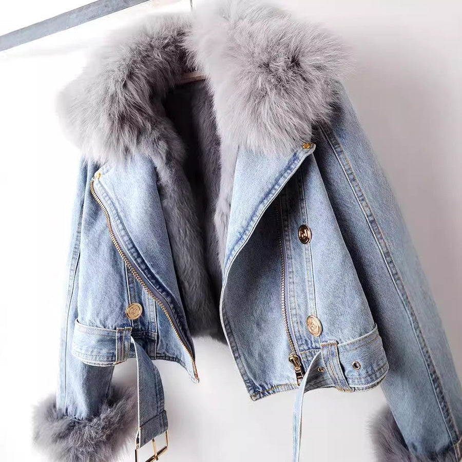 Cosy warm relaxed faux fur jacket for women | Phylicia -4