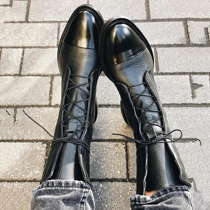Classic rugged leather boots for women | Hilda -3