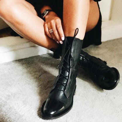 Classic rugged leather boots for women | Hilda -10