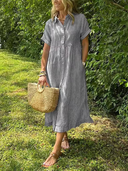 Elegant everyday relaxed maxi dress for women | Ruby -5