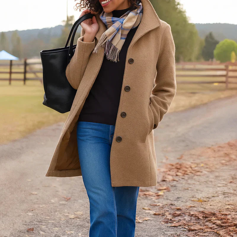 Classic elegant insulated coat for women | Serena -1