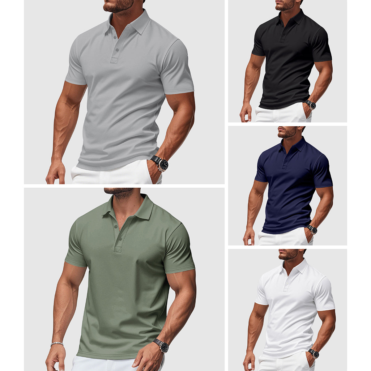 Classic refined everyday polo shirt for men | Sander -8