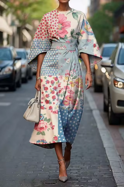 Elegant flowy relaxed dress for women | Moxlan -2