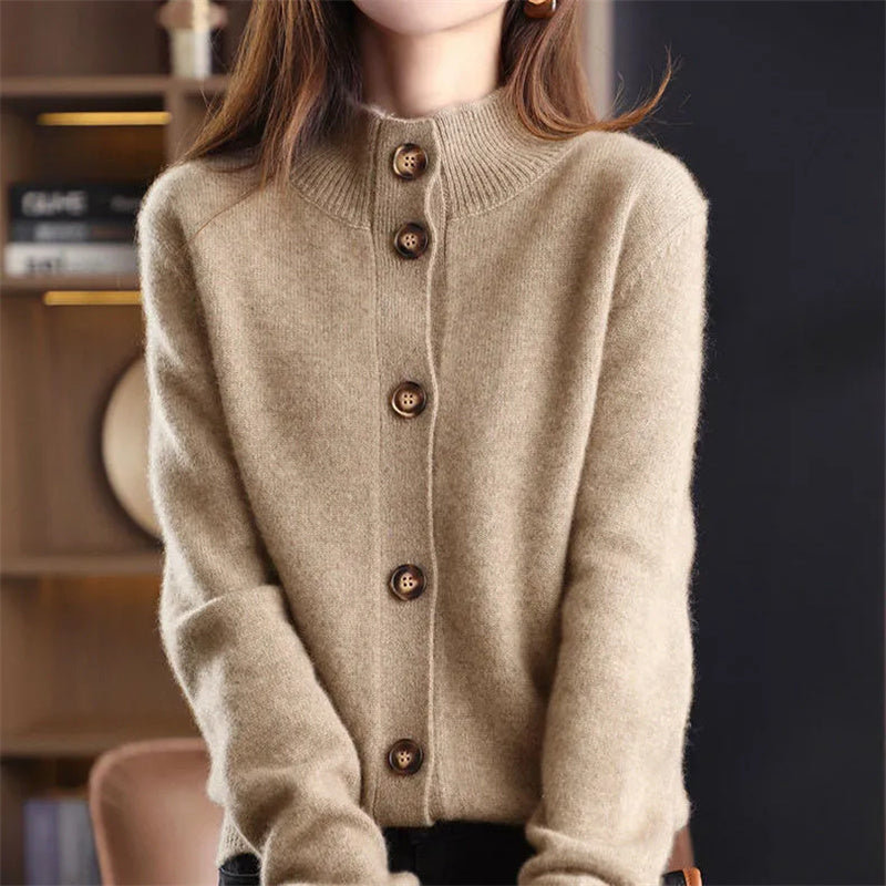 Classic longline ribbed cardigan for women | Arlina -8