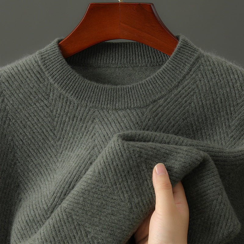 Classic cosy knit jumper for men | Rowley -5
