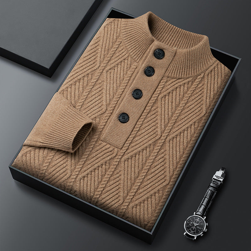 Classic knit ribbed jumper for men | Aurevo -8
