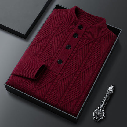 Classic knit ribbed jumper for men | Aurevo -6