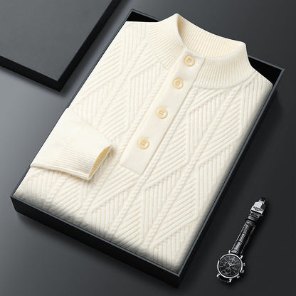 Classic knit ribbed jumper for men | Aurevo -1