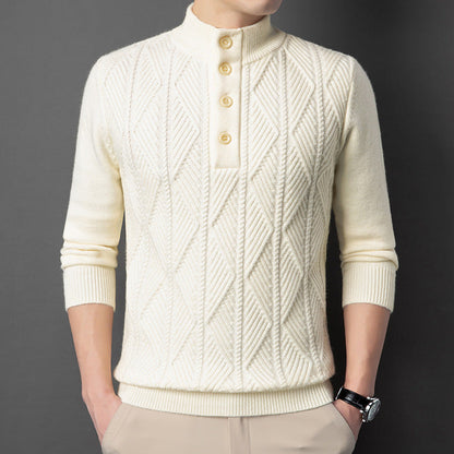 Classic knit ribbed jumper for men | Aurevo -2