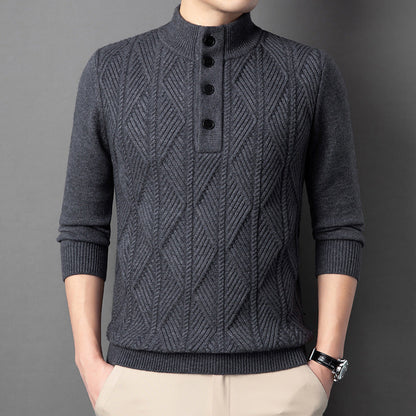 Classic knit ribbed jumper for men | Aurevo -5
