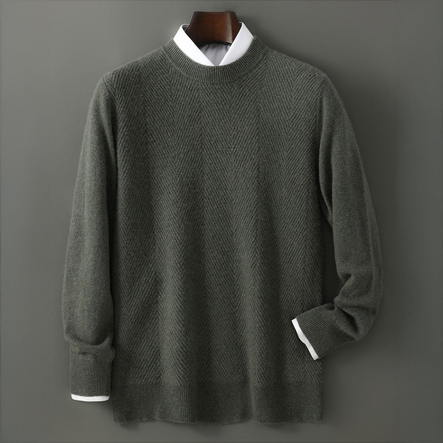 Classic cosy knit jumper for men | Rowley -8
