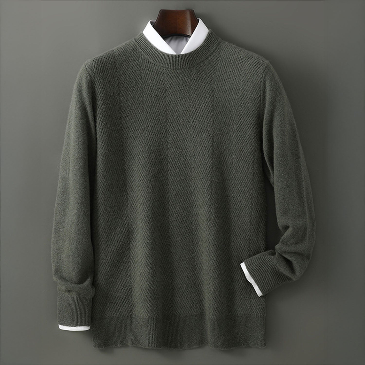 Classic cosy knit jumper for men | Rowley -8