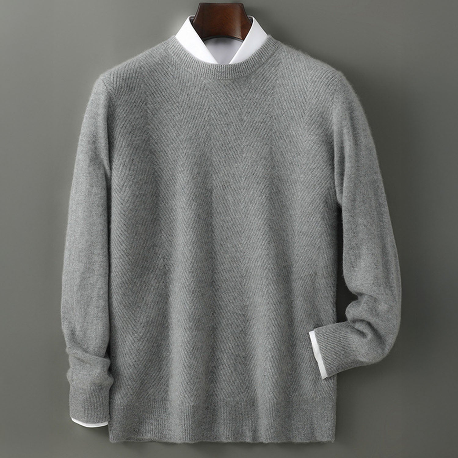 Classic cosy knit jumper for men | Rowley -7